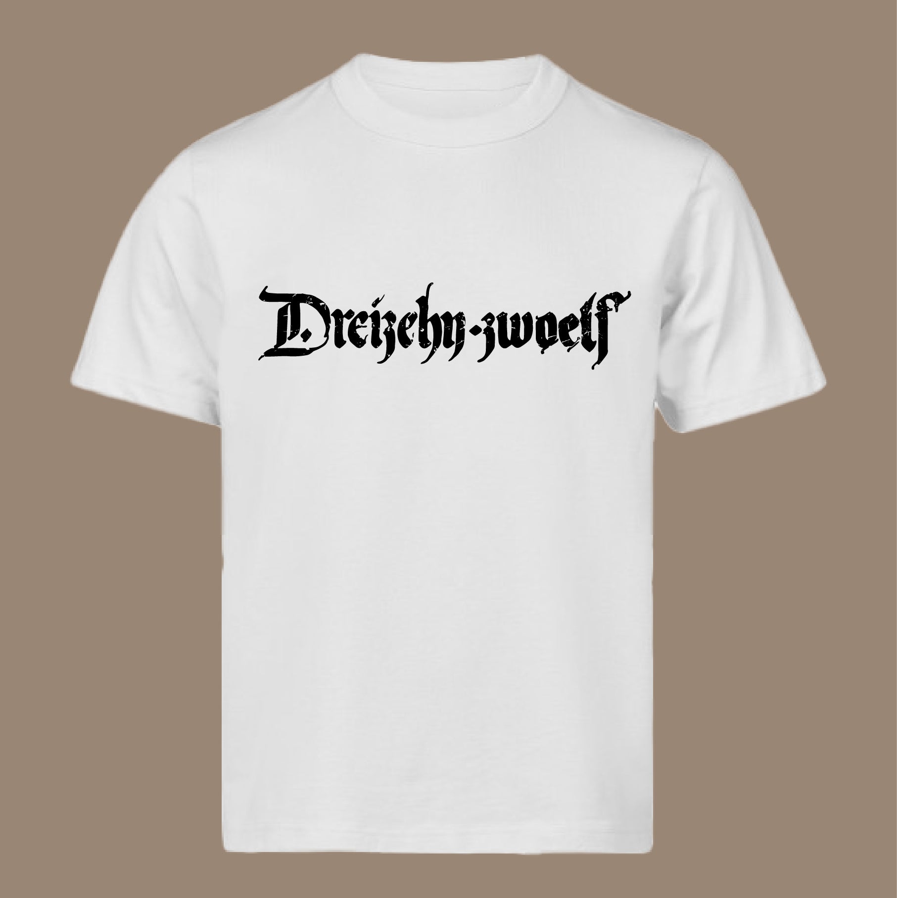 T- Shirt Dreizehn zwoelf Brush Design schwarz