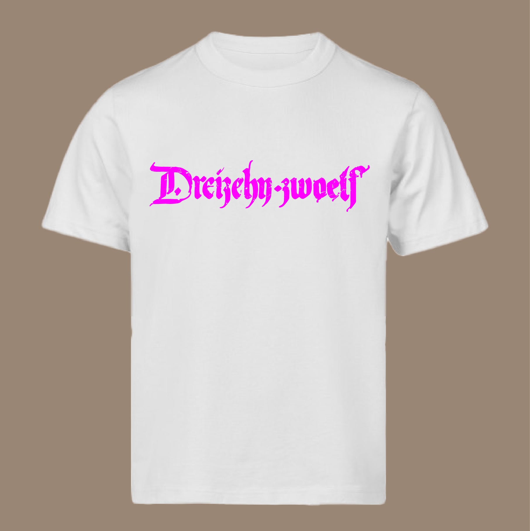 T-Shirt Dreizehn zwoelf Brush Design Pink